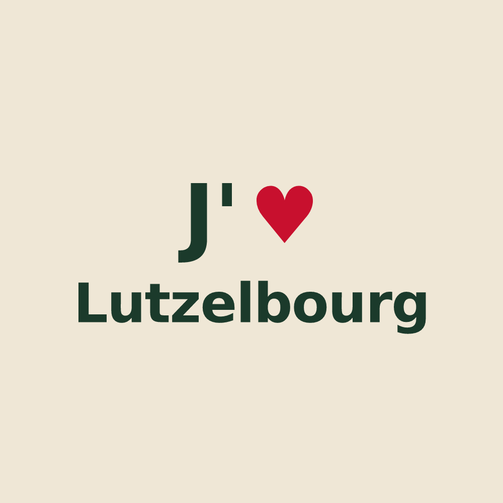 Tote bag personnalisé Lutzelbourg — design J'aime Lutzelbourg