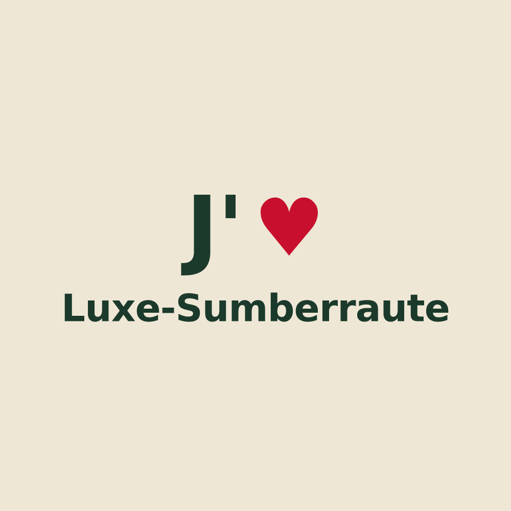 Tote bag personnalisé Luxe-Sumberraute — design J'aime Luxe-Sumberraute
