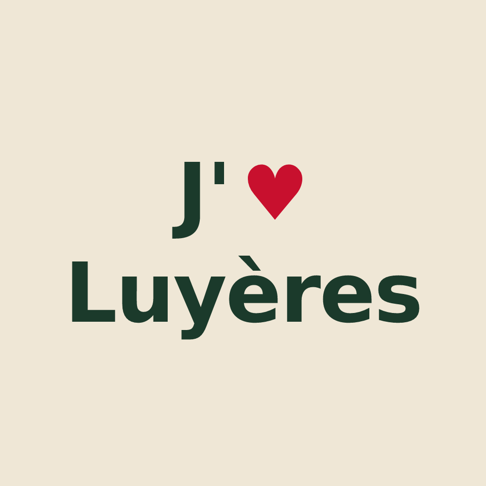 Tote bag personnalisé Luyères — design J'aime Luyères