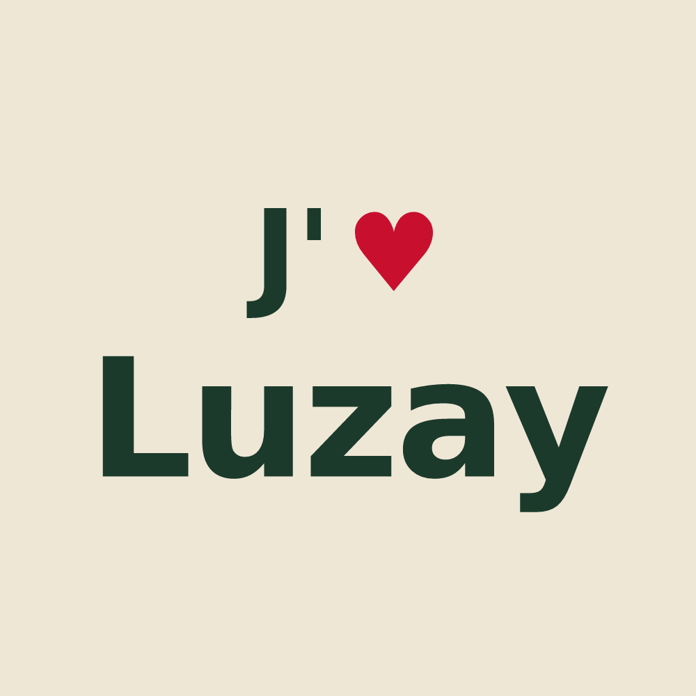 Tote bag personnalisé Luzay — design J'aime Luzay
