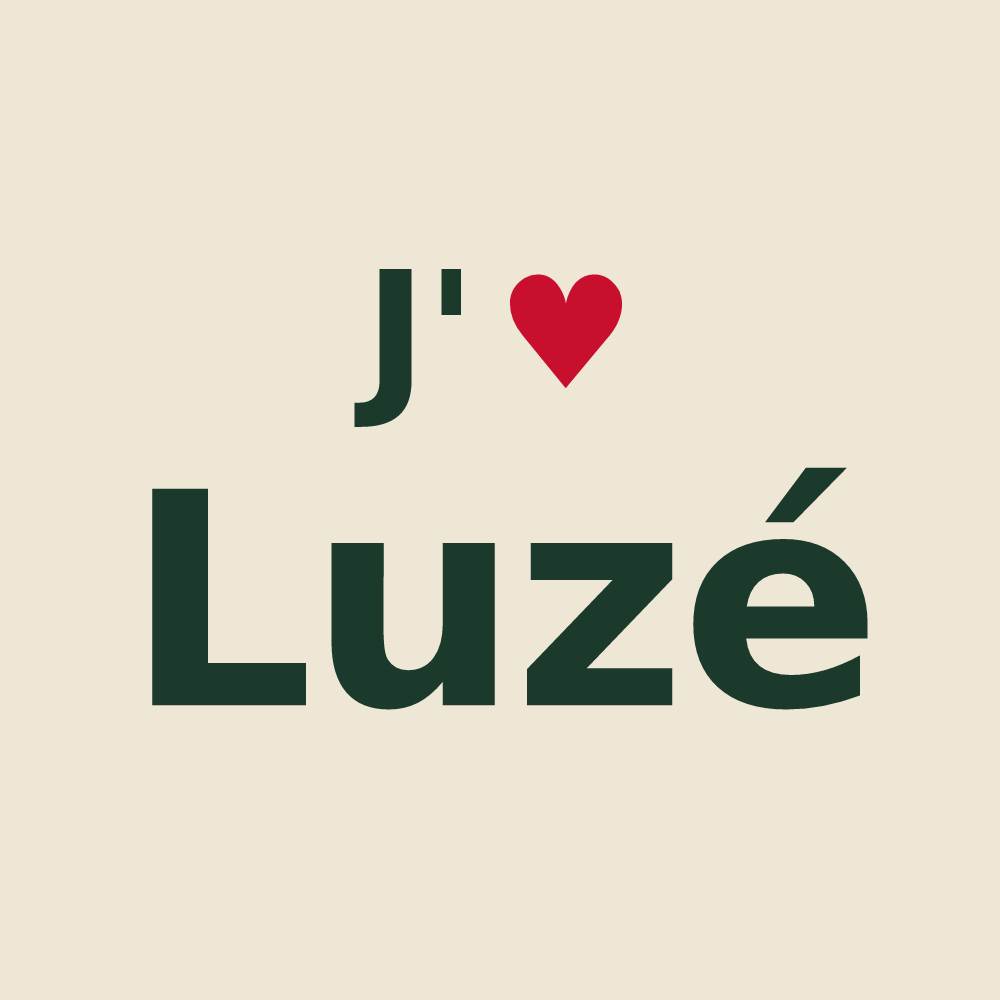 Tote bag personnalisé Luzé — design J'aime Luzé