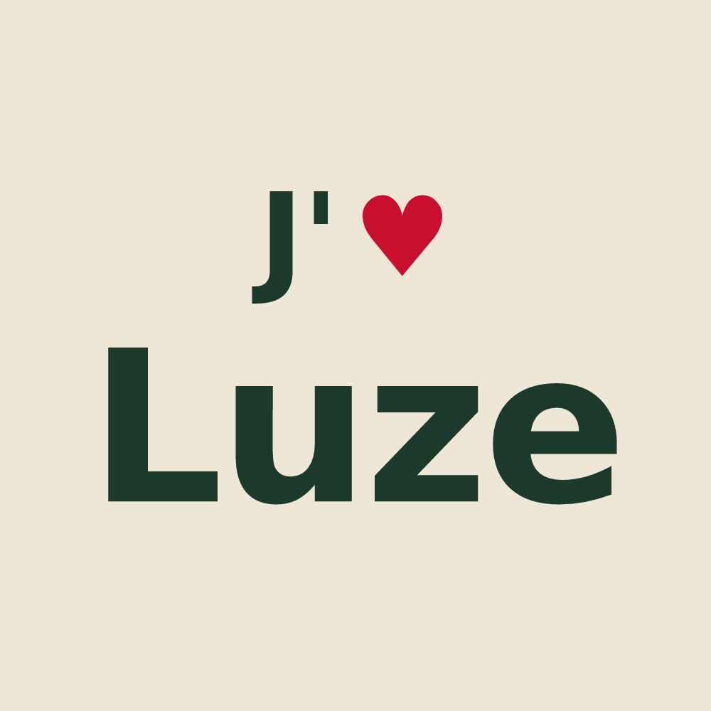 Tote bag personnalisé Luze — design J'aime Luze