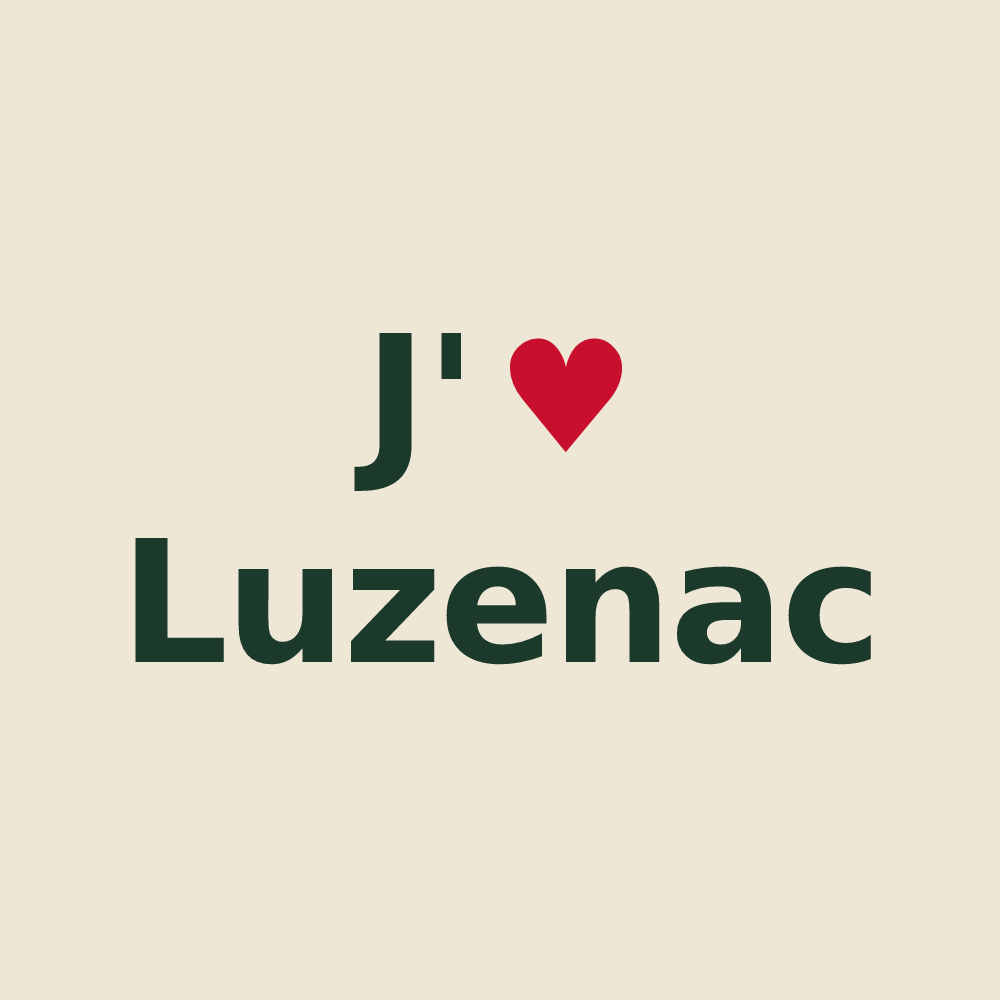 Tote bag personnalisé Luzenac — design J'aime Luzenac