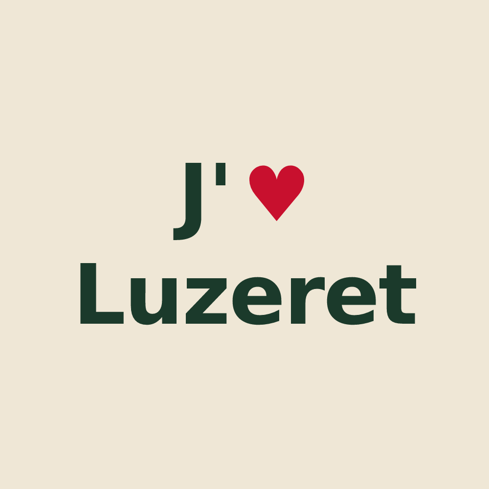 Tote bag personnalisé Luzeret — design J'aime Luzeret