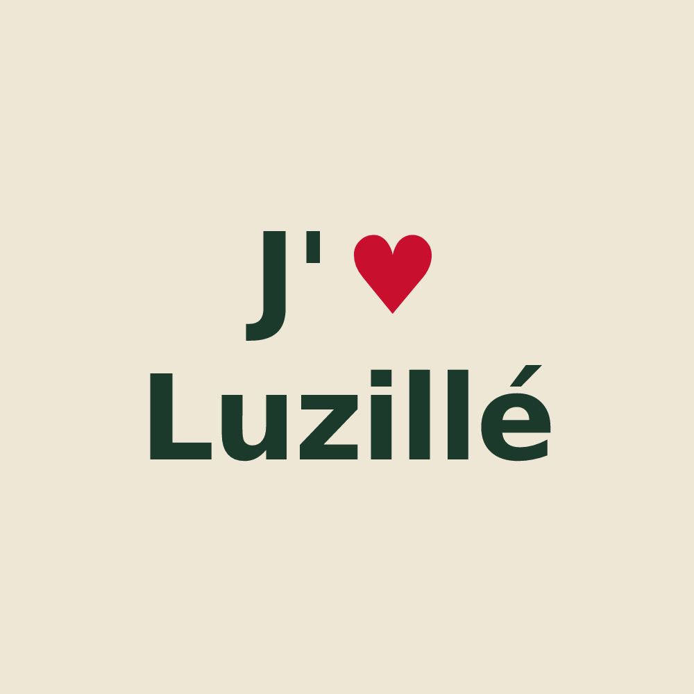 Tote bag personnalisé Luzillé — design J'aime Luzillé