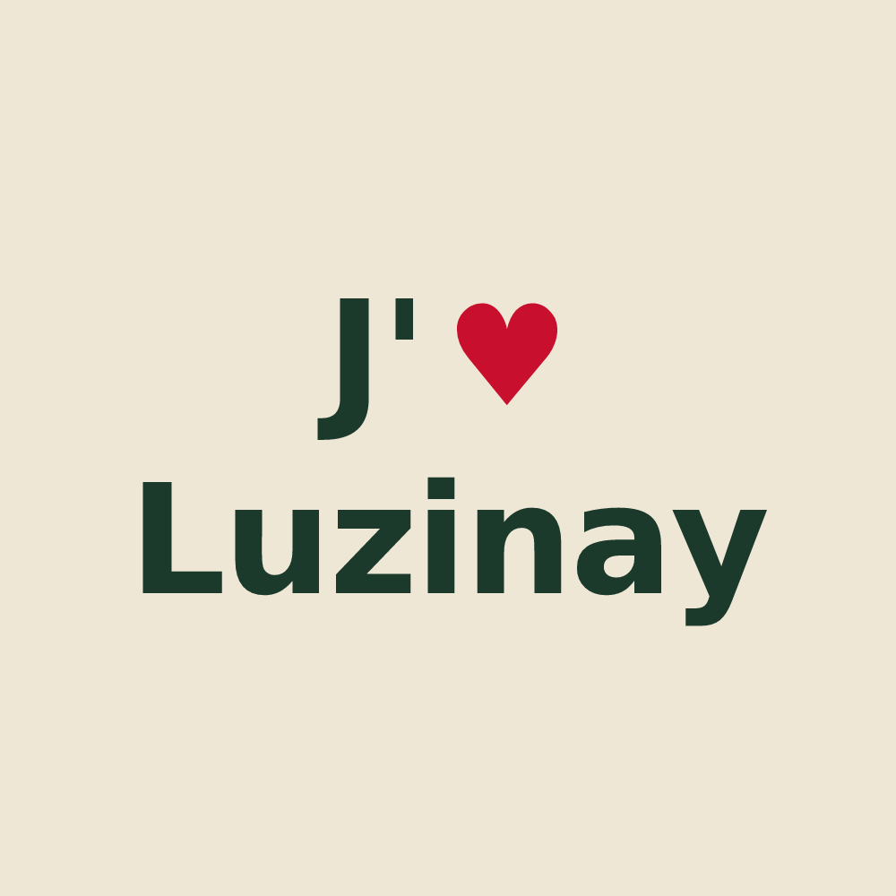 Tote bag personnalisé Luzinay — design J'aime Luzinay