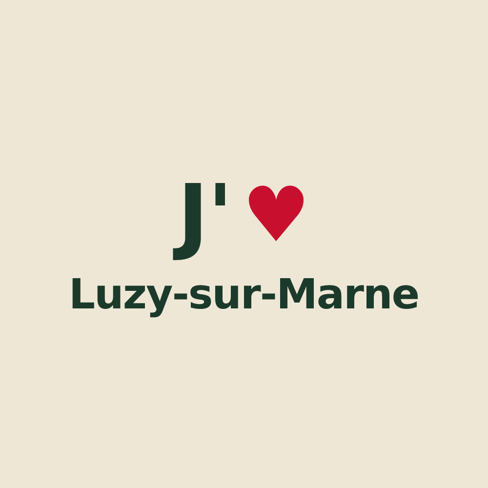 Tote bag personnalisé Luzy-sur-Marne — design J'aime Luzy-sur-Marne