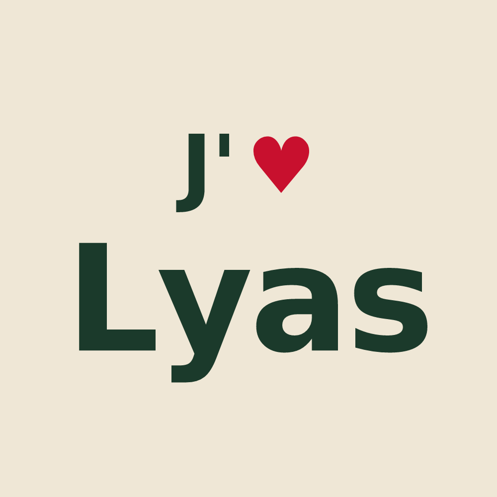 Tote bag personnalisé Lyas — design J'aime Lyas