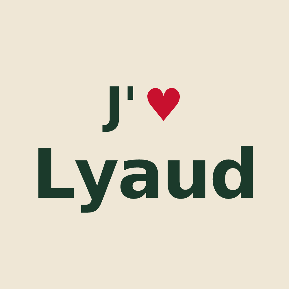 Tote bag personnalisé Lyaud — design J'aime Lyaud