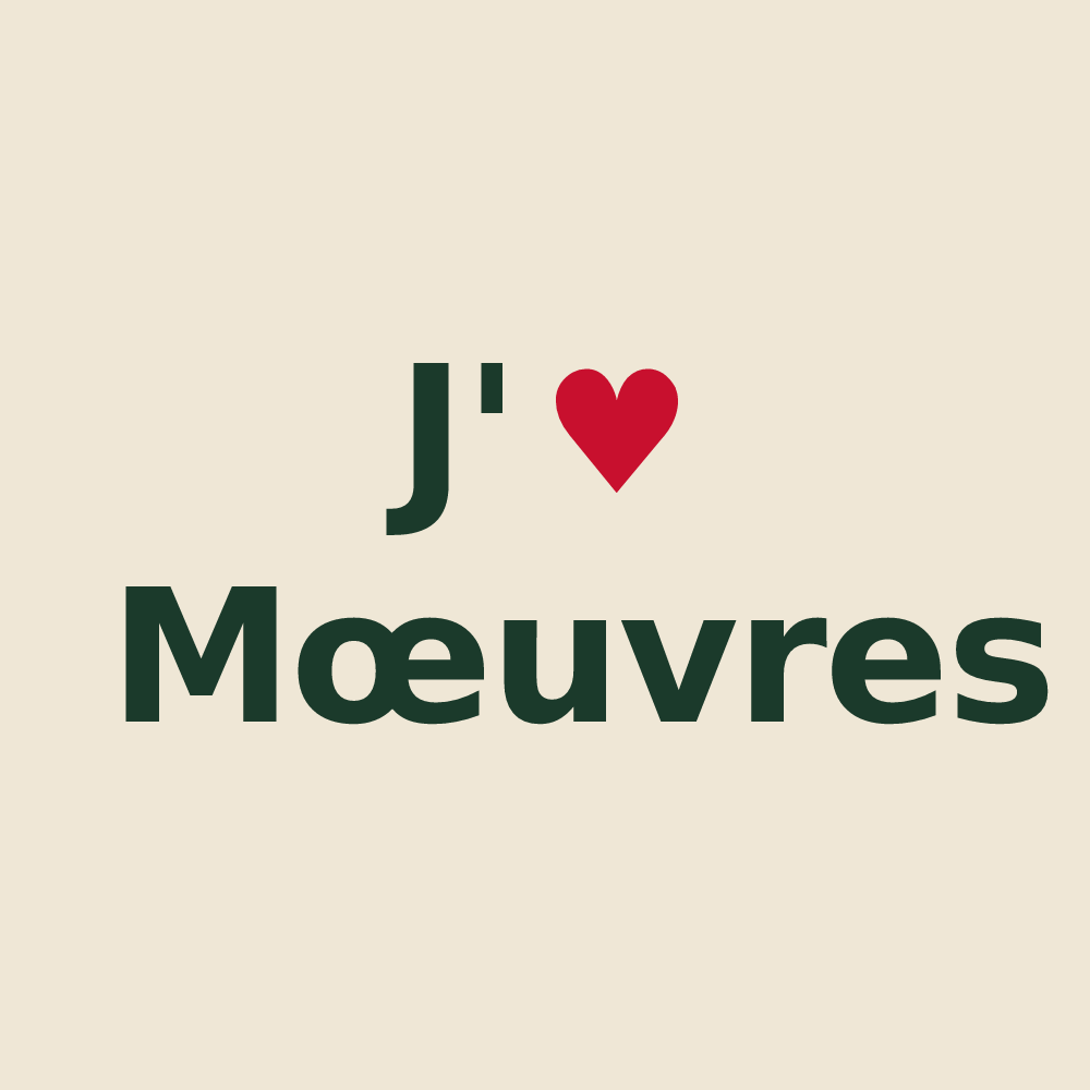 Tote bag personnalisé Mœuvres — design J'aime Mœuvres