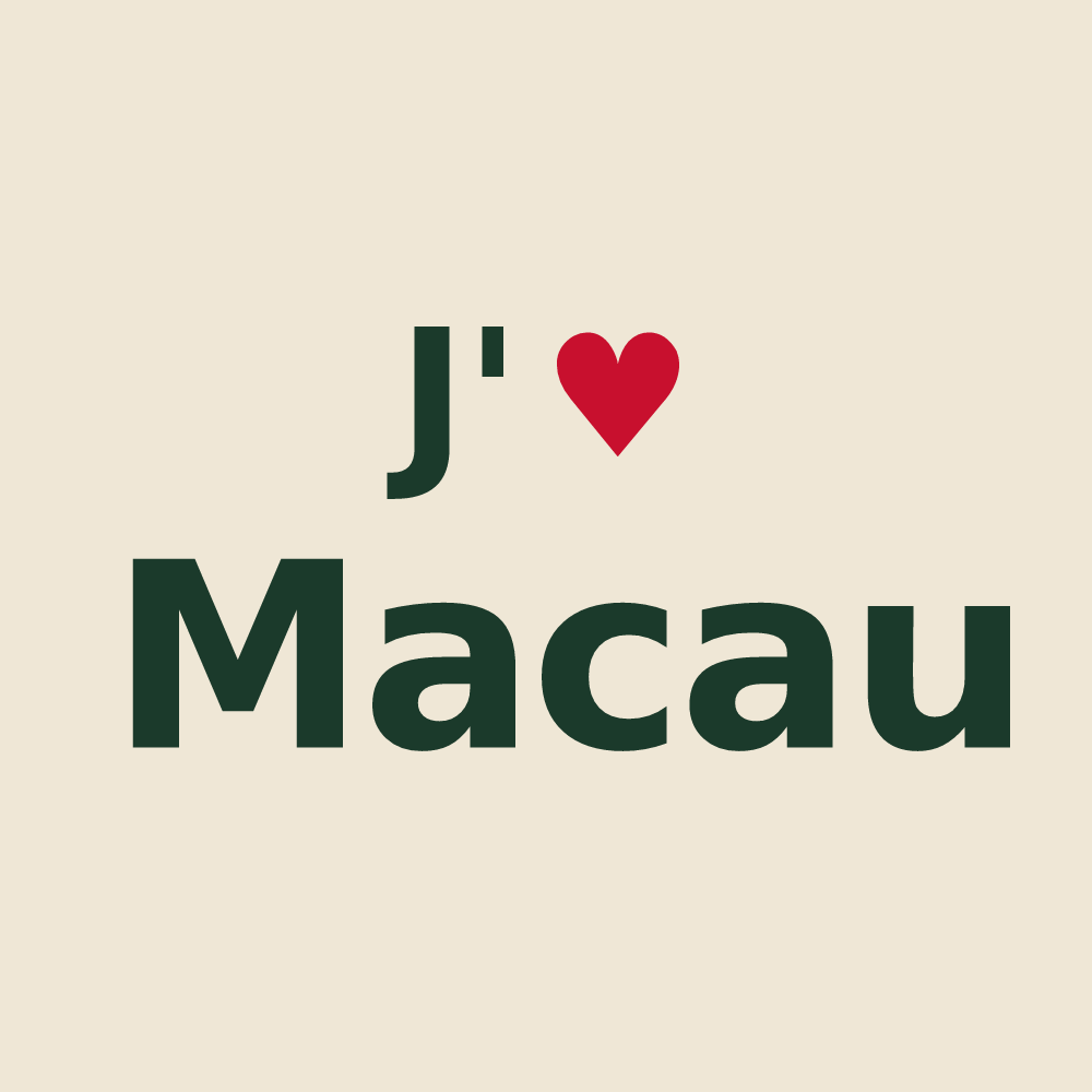 Tote bag personnalisé Macau — design J'aime Macau