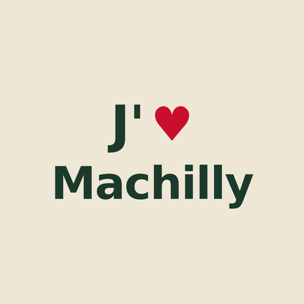 Tote bag personnalisé Machilly — design J'aime Machilly