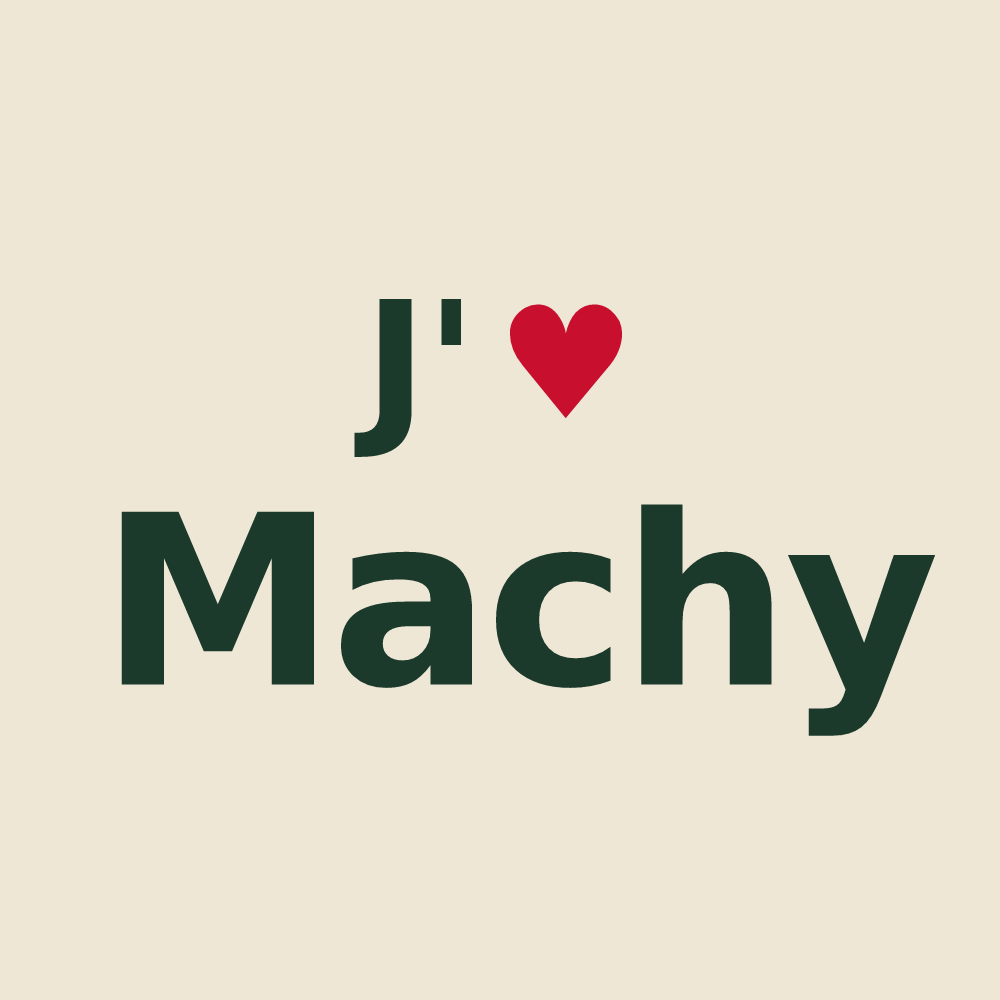 Tote bag personnalisé Machy — design J'aime Machy