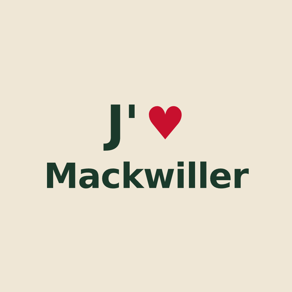 Tote bag personnalisé Mackwiller — design J'aime Mackwiller