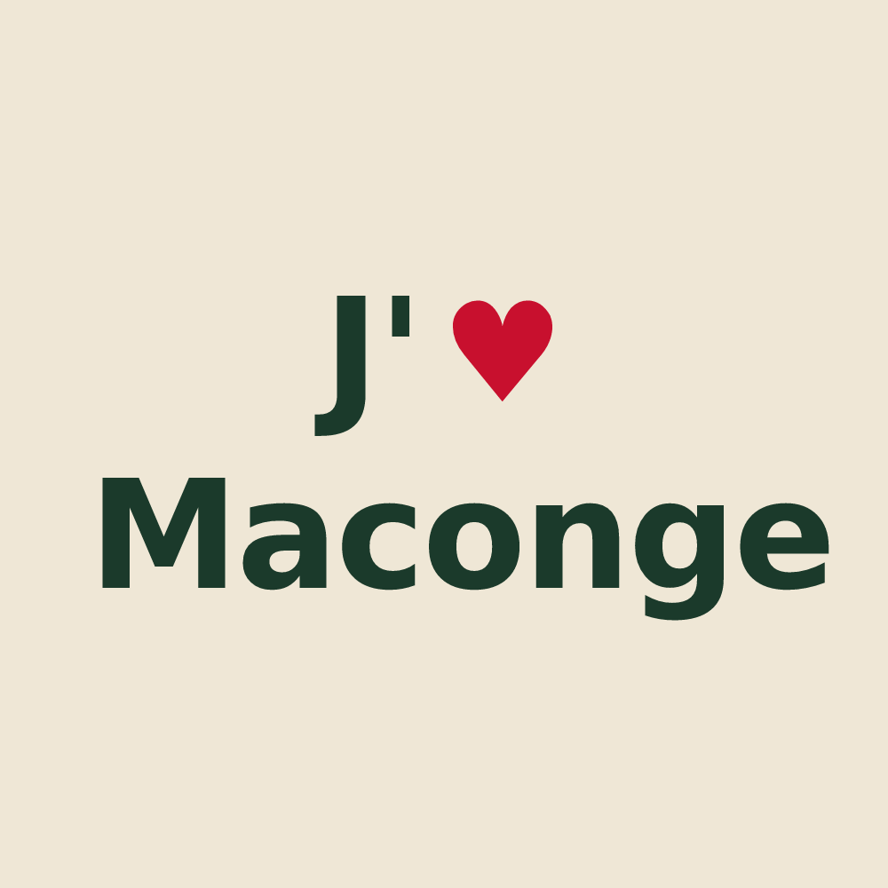 Tote bag personnalisé Maconge — design J'aime Maconge