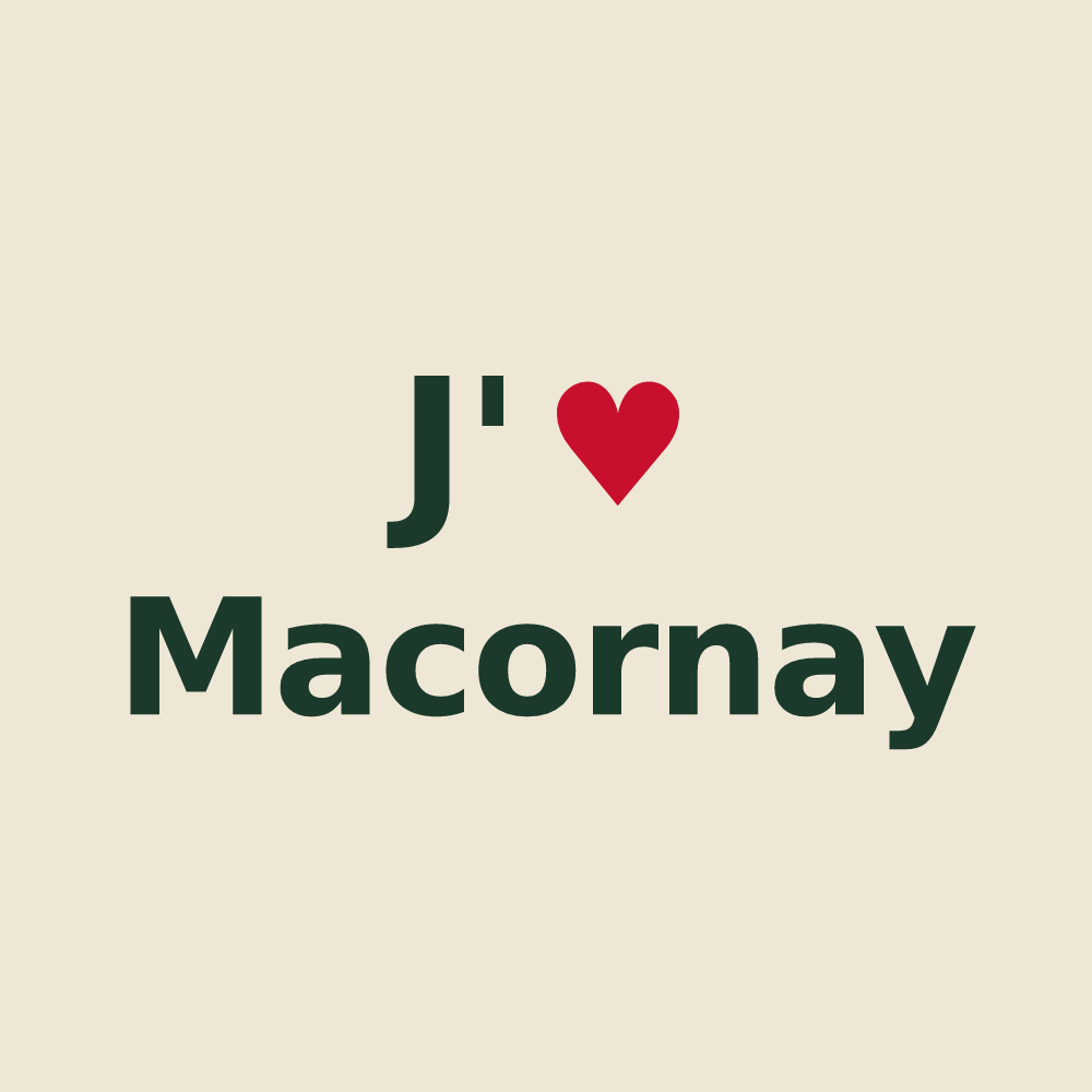 Tote bag personnalisé Macornay — design J'aime Macornay