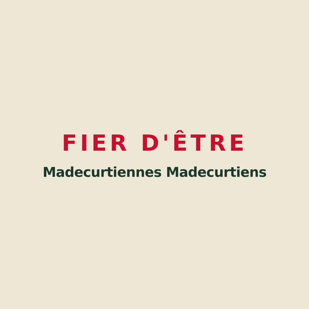 Tote bag « Fier d'être Madecurtiennes Madecurtiens » — design pour Madecourt