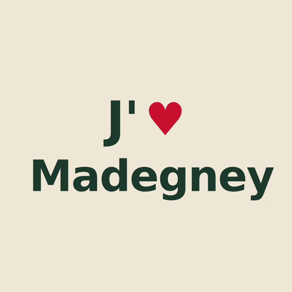 Tote bag personnalisé Madegney — design J'aime Madegney