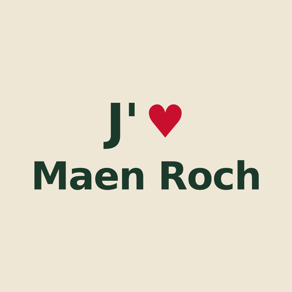 Tote bag personnalisé Maen Roch — design J'aime Maen Roch