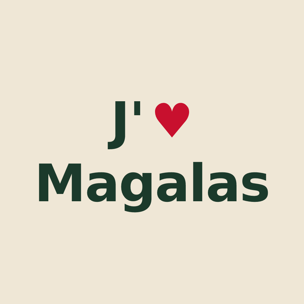 Tote bag personnalisé Magalas — design J'aime Magalas