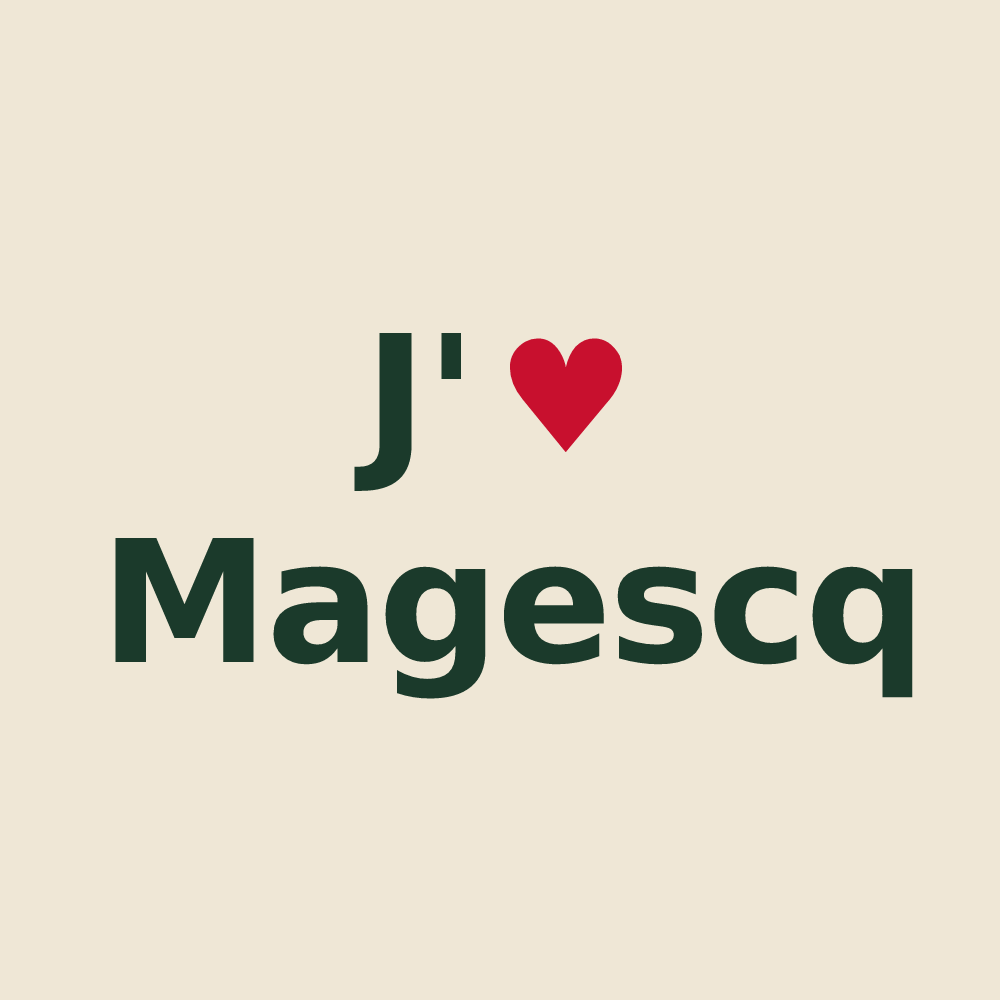Tote bag personnalisé Magescq — design J'aime Magescq