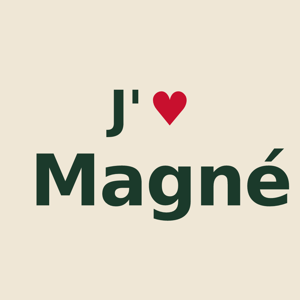 Tote bag personnalisé Magné — design J'aime Magné