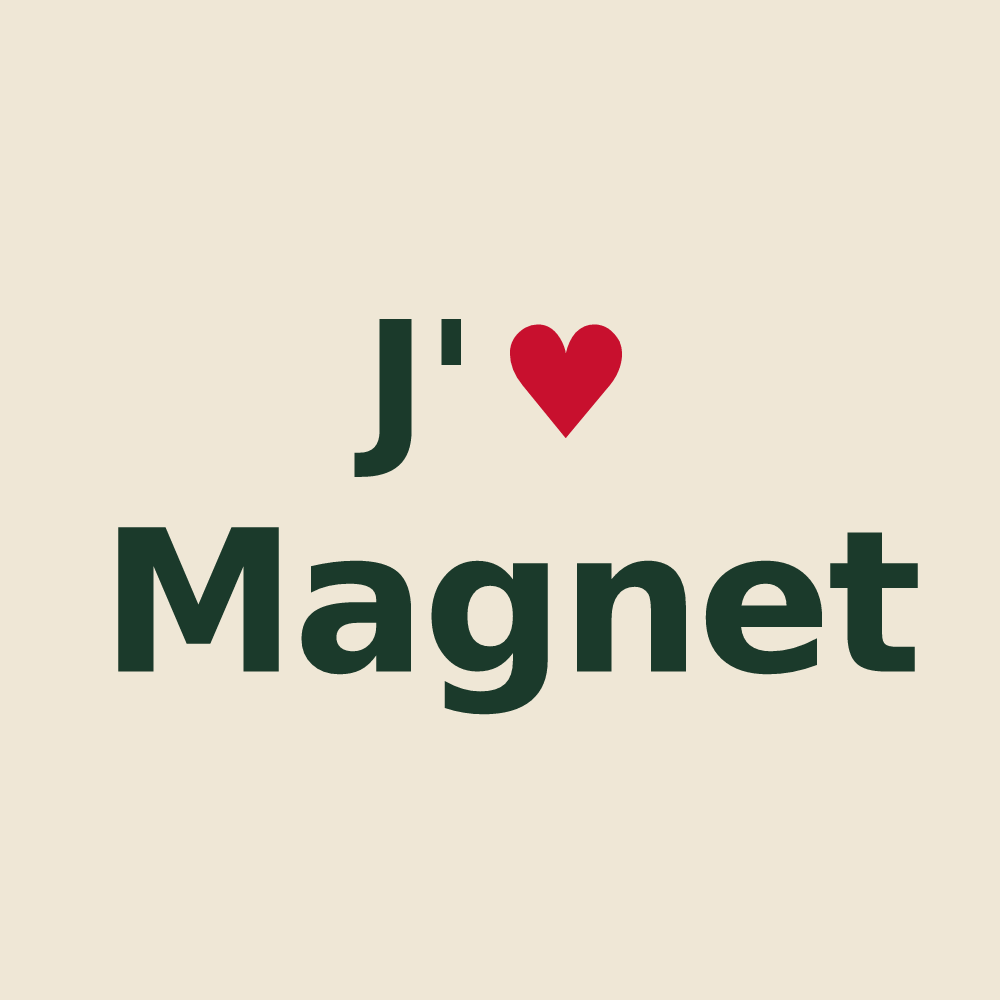 Tote bag personnalisé Magnet — design J'aime Magnet