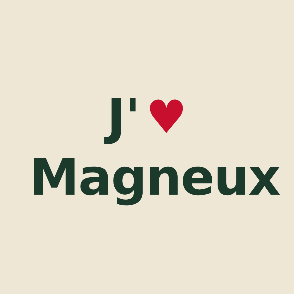 Tote bag personnalisé Magneux — design J'aime Magneux