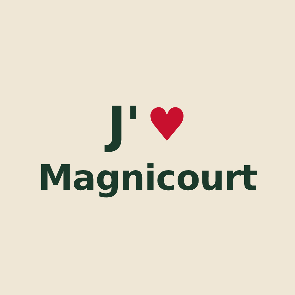 Tote bag personnalisé Magnicourt — design J'aime Magnicourt