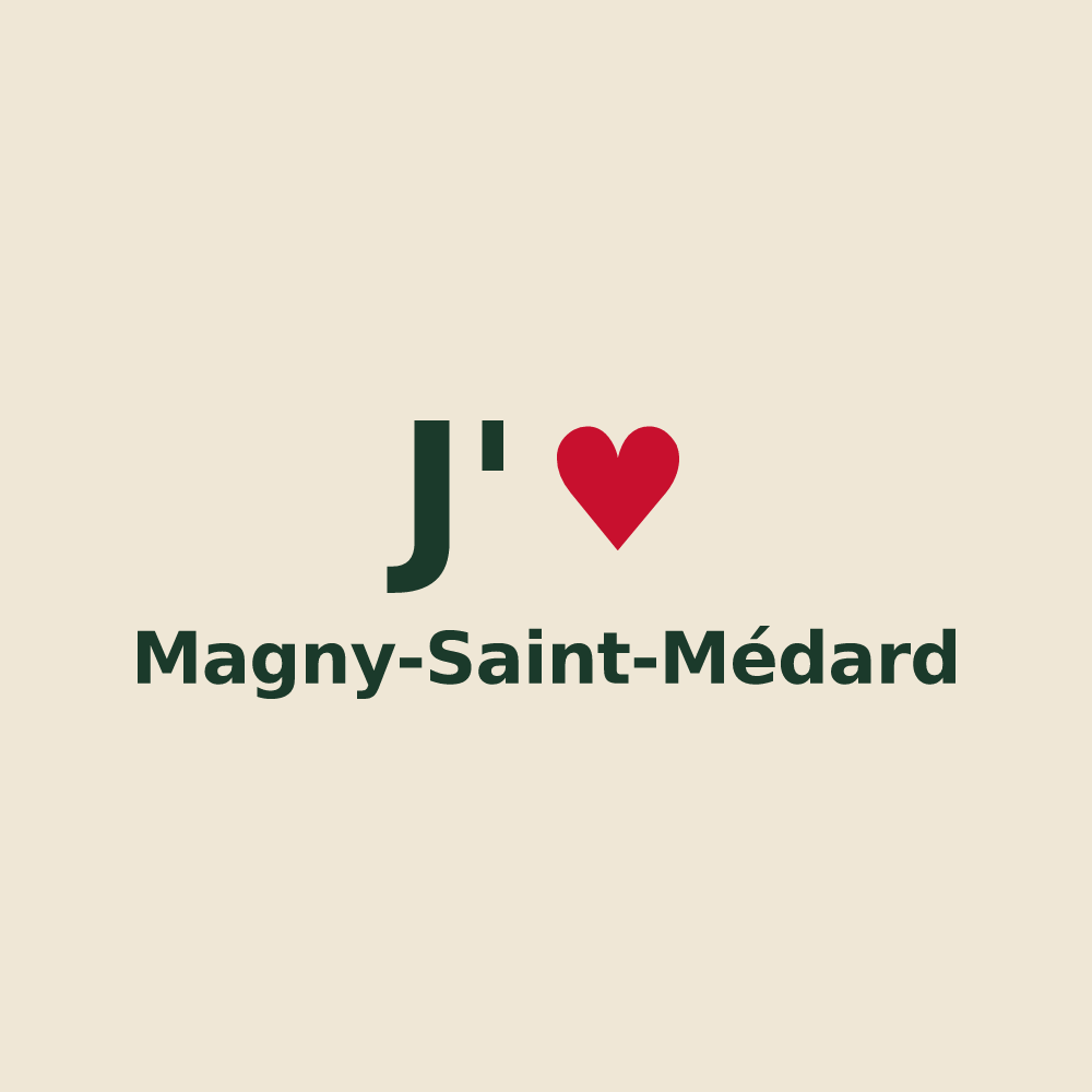 Tote bag personnalisé Magny-Saint-Médard — design J'aime Magny-Saint-Médard