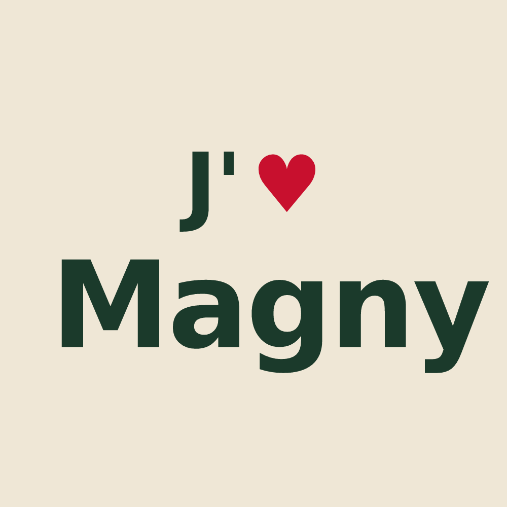 Tote bag personnalisé Magny — design J'aime Magny