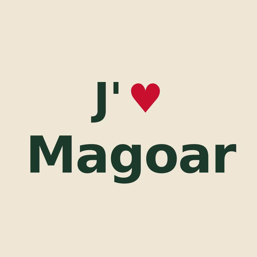 Tote bag personnalisé Magoar — design J'aime Magoar