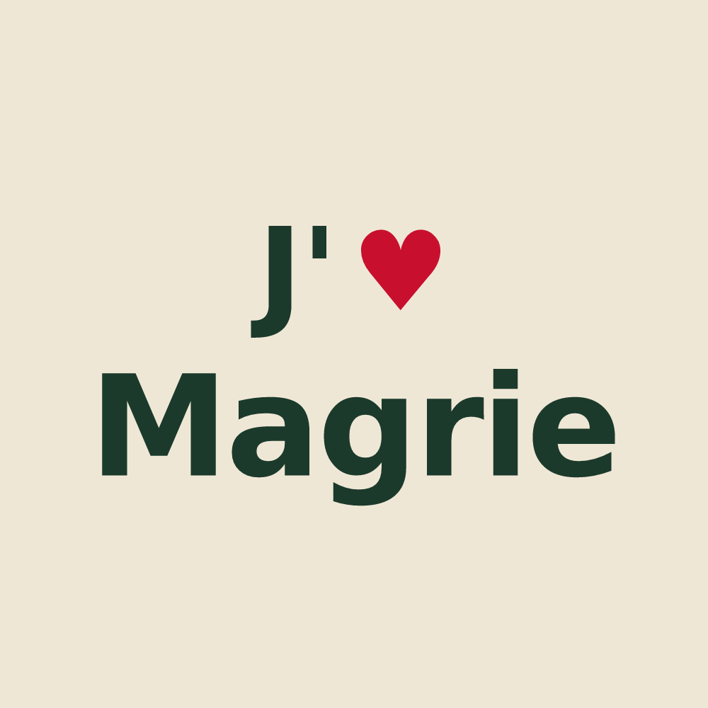 Tote bag personnalisé Magrie — design J'aime Magrie