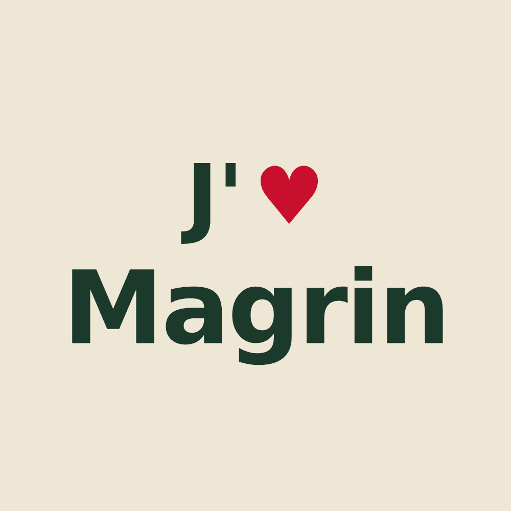 Tote bag personnalisé Magrin — design J'aime Magrin