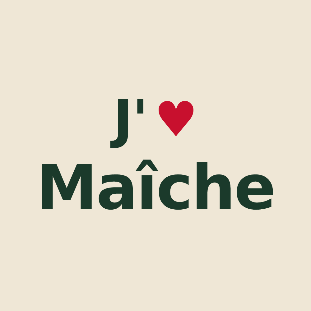 Tote bag personnalisé Maîche — design J'aime Maîche