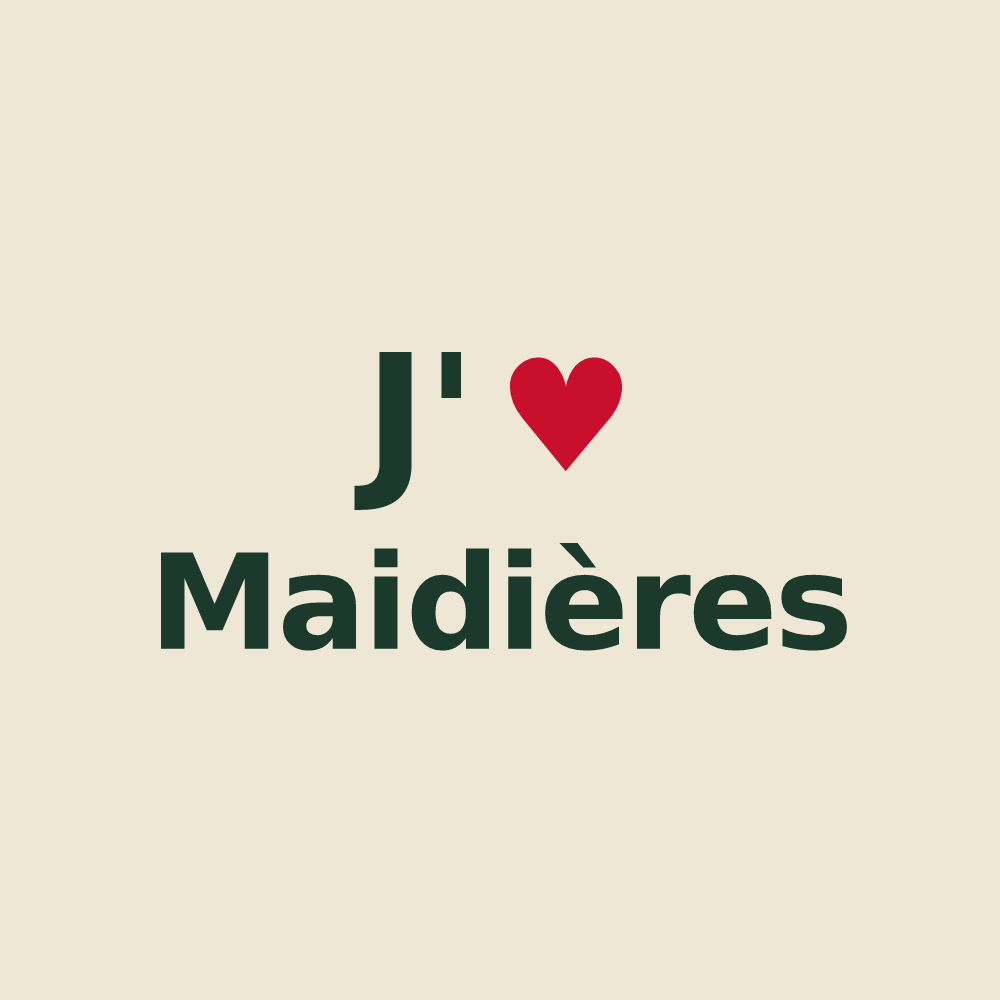 Tote bag personnalisé Maidières — design J'aime Maidières