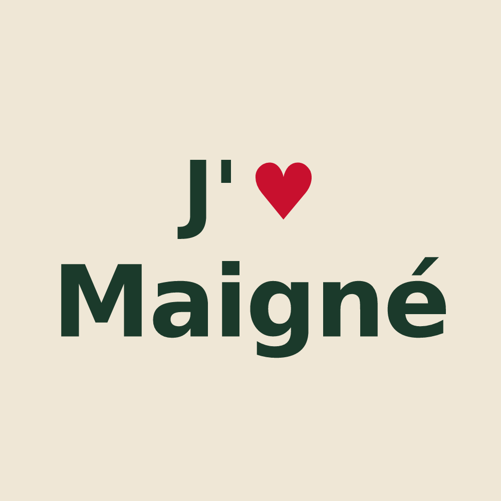 Tote bag personnalisé Maigné — design J'aime Maigné