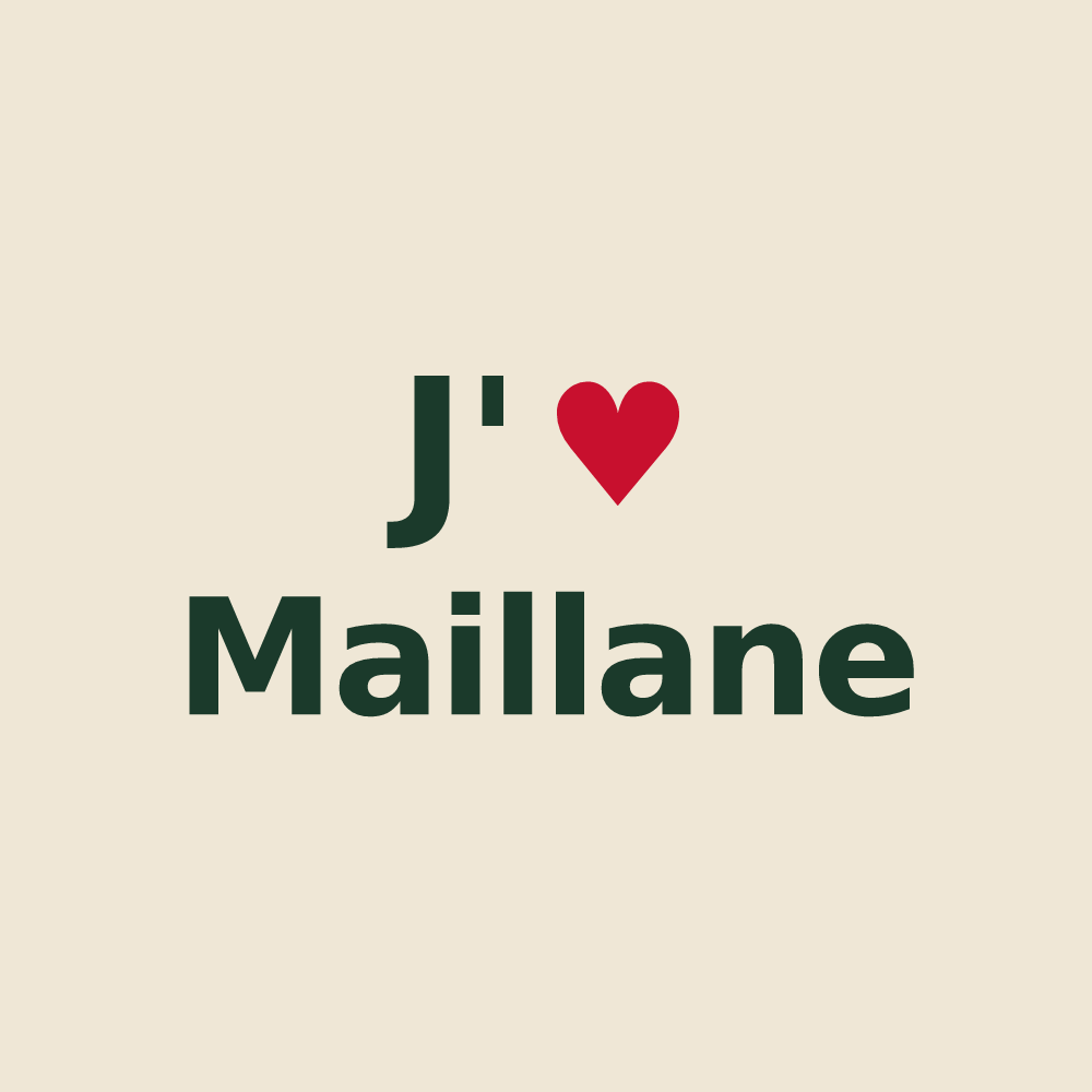 Tote bag personnalisé Maillane — design J'aime Maillane