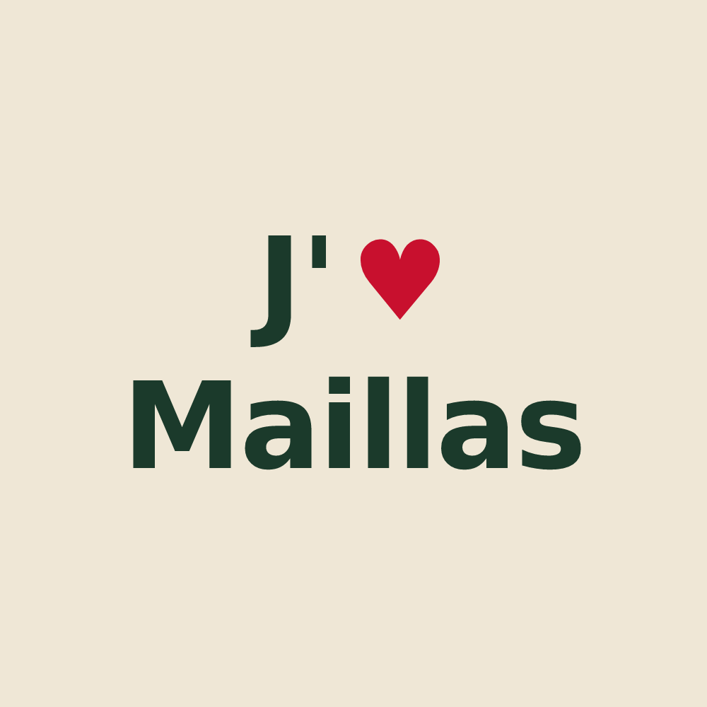 Tote bag personnalisé Maillas — design J'aime Maillas