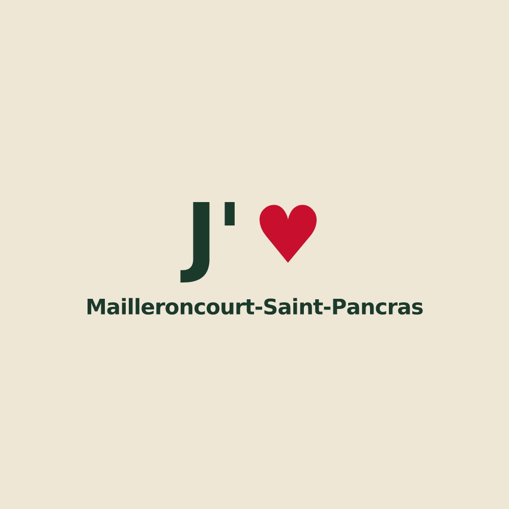 Tote bag personnalisé Mailleroncourt-Saint-Pancras — design J'aime Mailleroncourt-Saint-Pancras