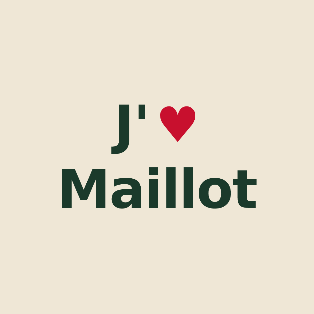 Tote bag personnalisé Maillot — design J'aime Maillot