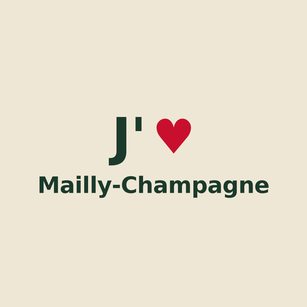 Tote bag personnalisé Mailly-Champagne — design J'aime Mailly-Champagne