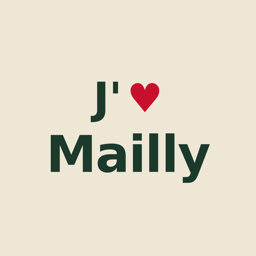 Tote bag personnalisé Mailly — design J'aime Mailly
