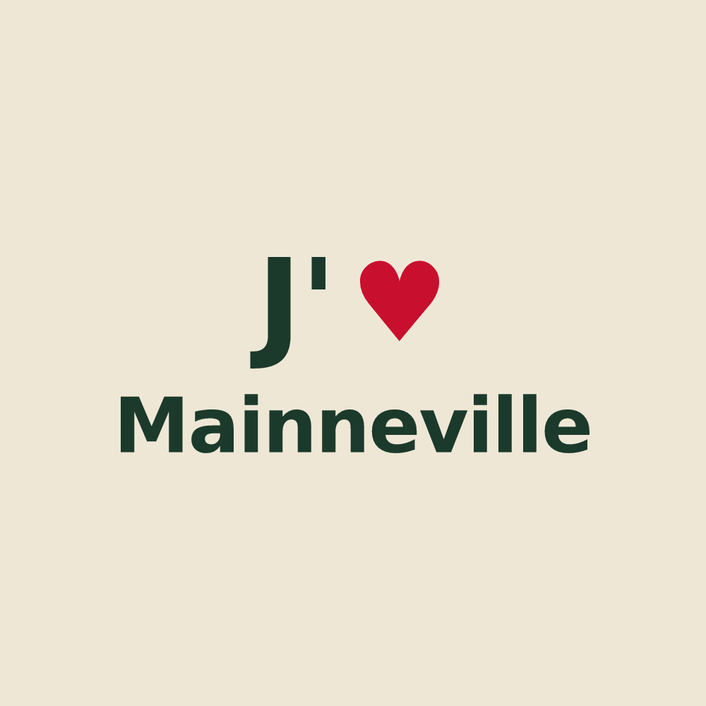 Tote bag personnalisé Mainneville — design J'aime Mainneville