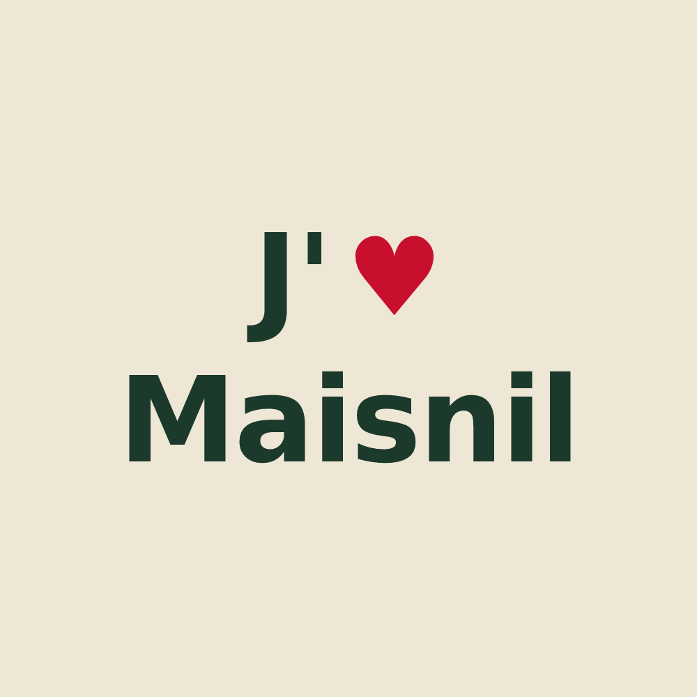 Tote bag personnalisé Maisnil — design J'aime Maisnil