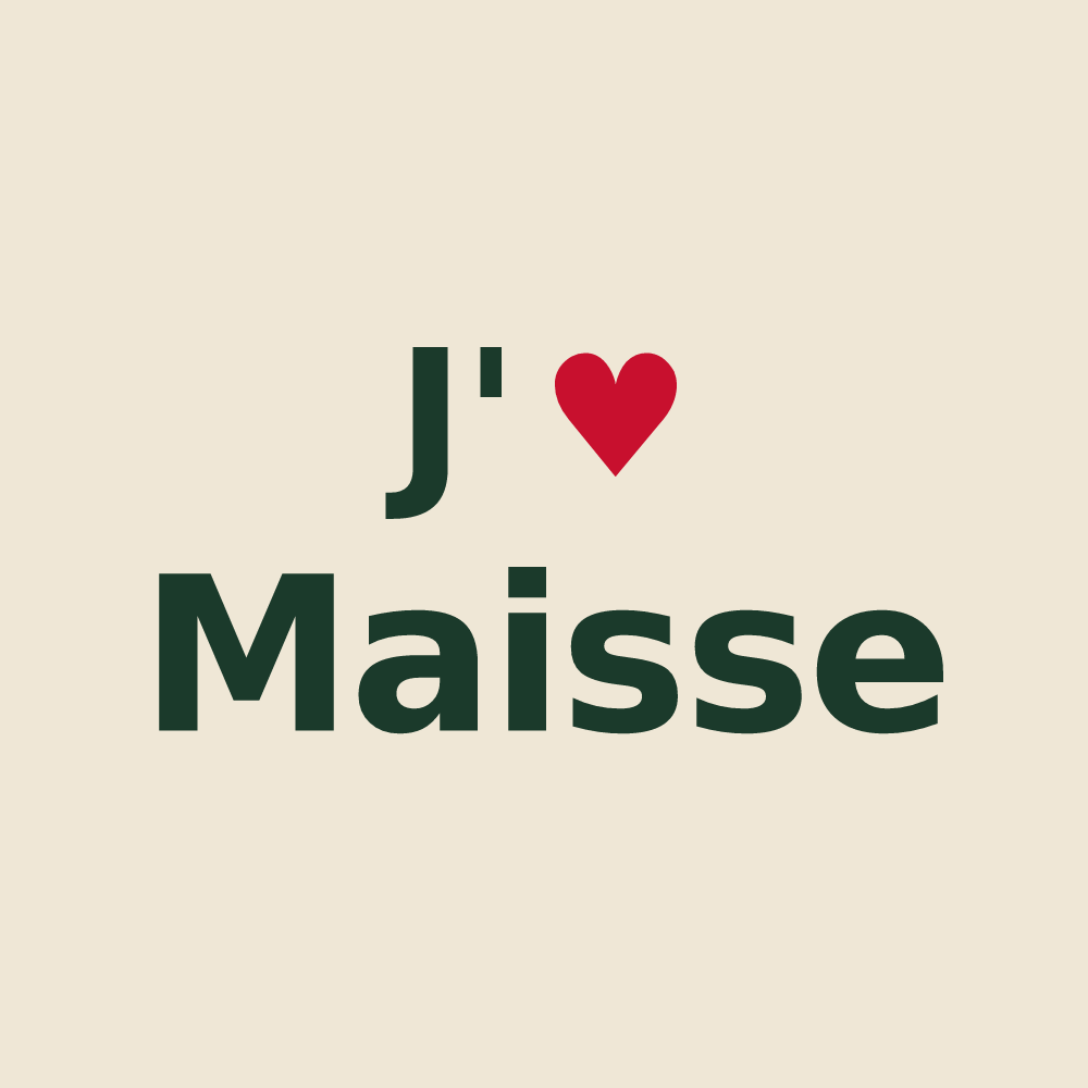 Tote bag personnalisé Maisse — design J'aime Maisse