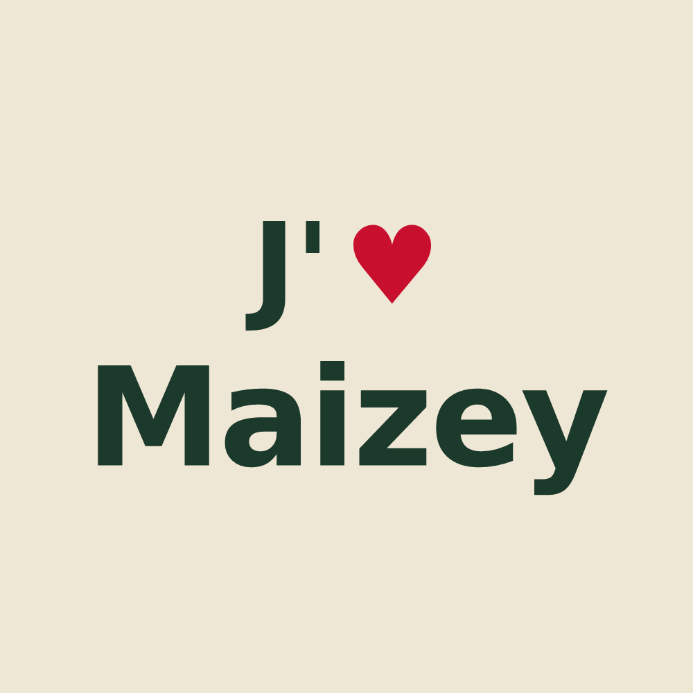 Tote bag personnalisé Maizey — design J'aime Maizey