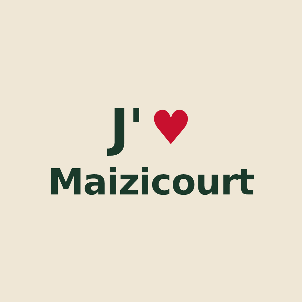 Tote bag personnalisé Maizicourt — design J'aime Maizicourt