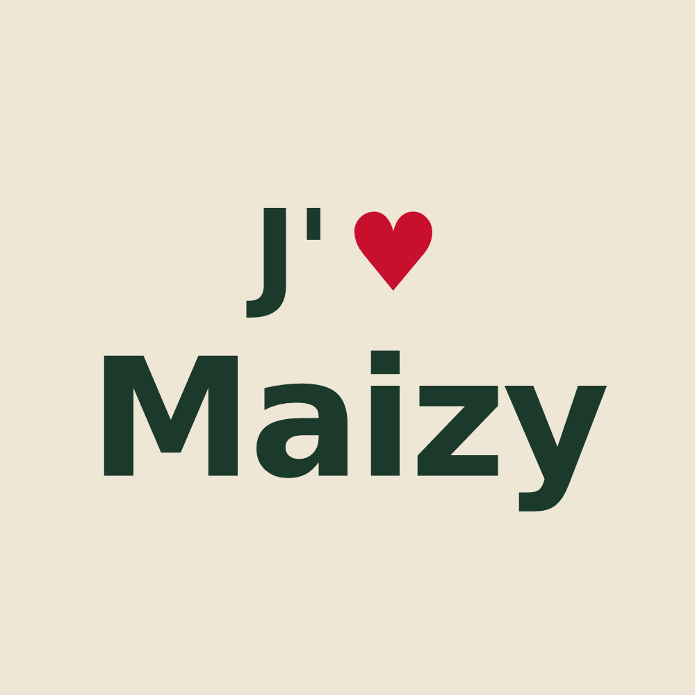 Tote bag personnalisé Maizy — design J'aime Maizy