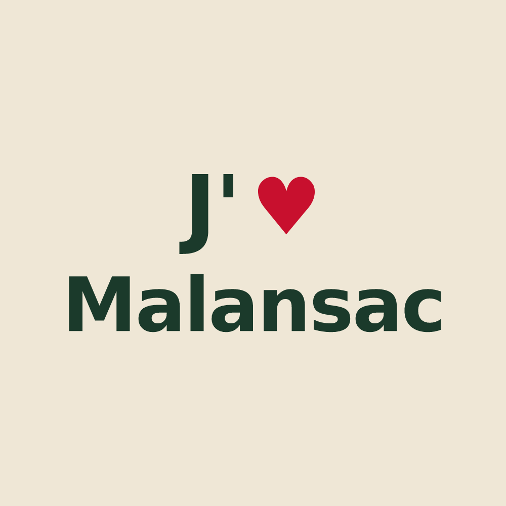 Tote bag personnalisé Malansac — design J'aime Malansac